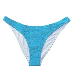 Victoria’s Secret Pink Women’s Med Bright Marine Shimmer Brazilian Bikini Bottom